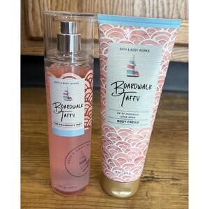 Bath & Body Works BOARDWALK TAFFY Fragrance Mist Body Cream Lot - 95% FULL